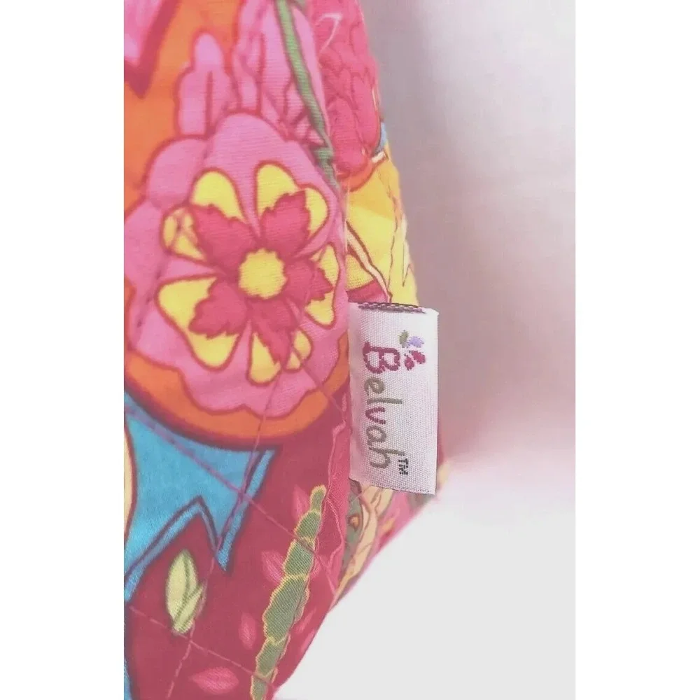 Belvah New Pink Blue Floral Diaper Bag w Changing Pad & Small Wipe Bag Baby Gift